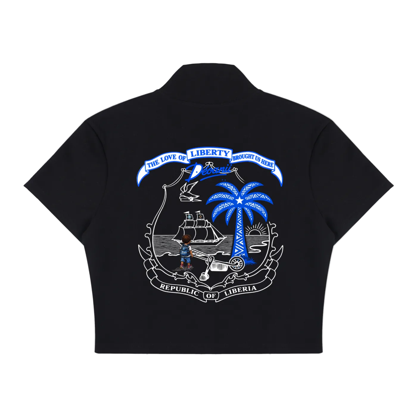 Liberty Crop Zip - Black