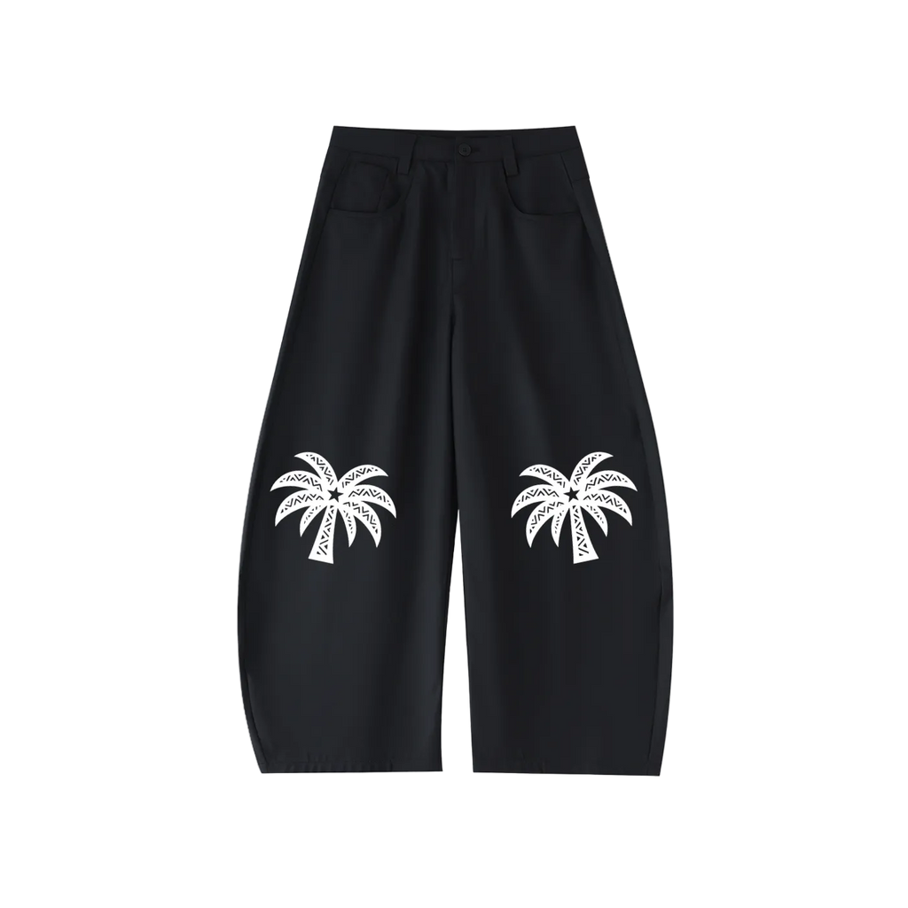 White Palm Barrel Pants