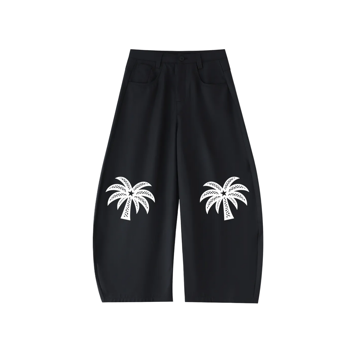White Palm Barrel Pants