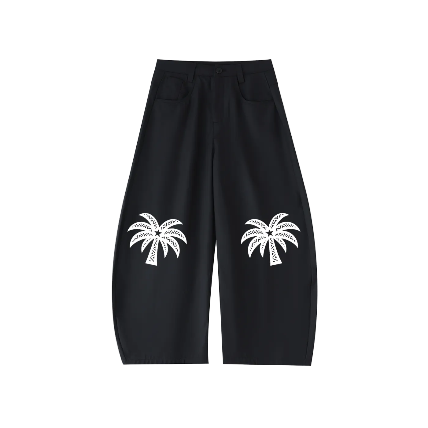 White Palm Barrel Pants