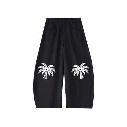 White Palm Barrel Pants