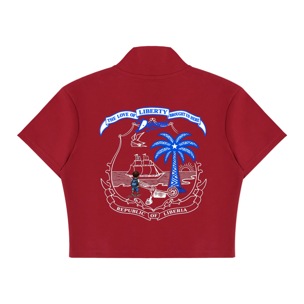 Liberty Crop Zip - Red