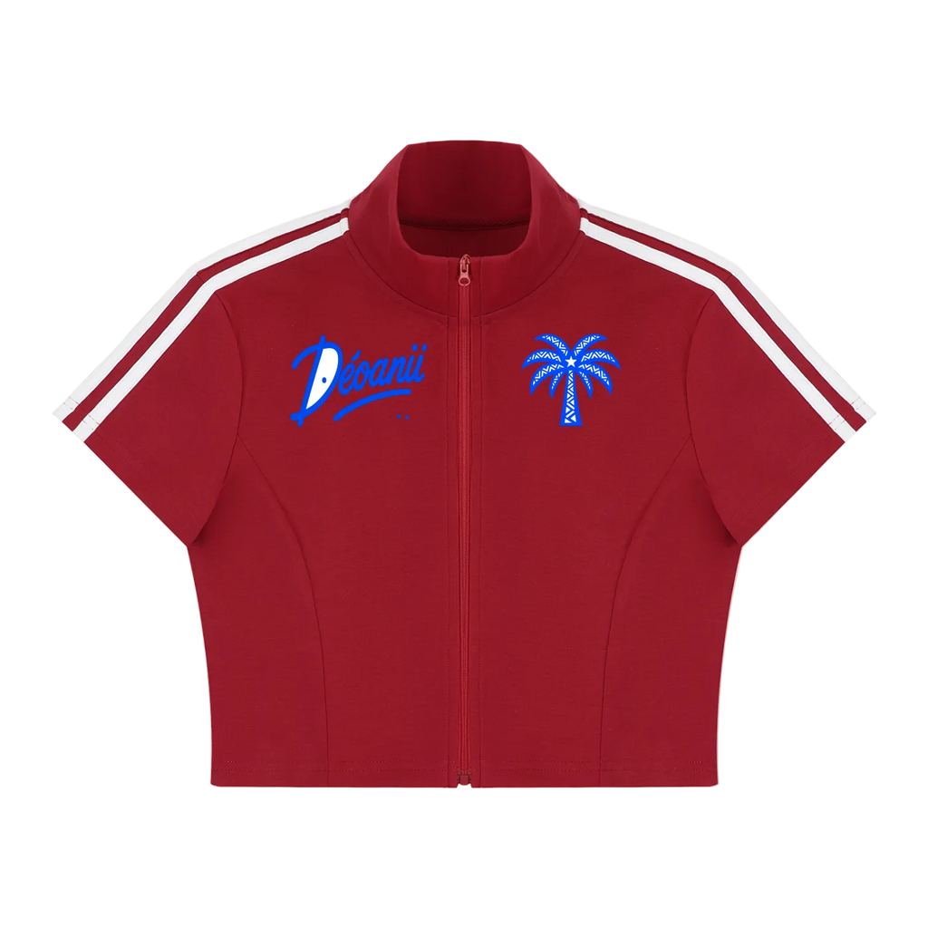 Liberty Crop Zip - Red