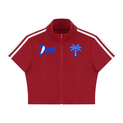 Liberty Crop Zip - Red