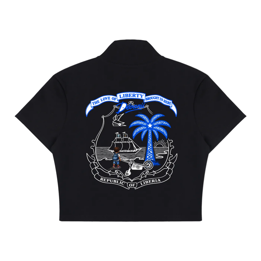 Liberty Crop Zip - Black